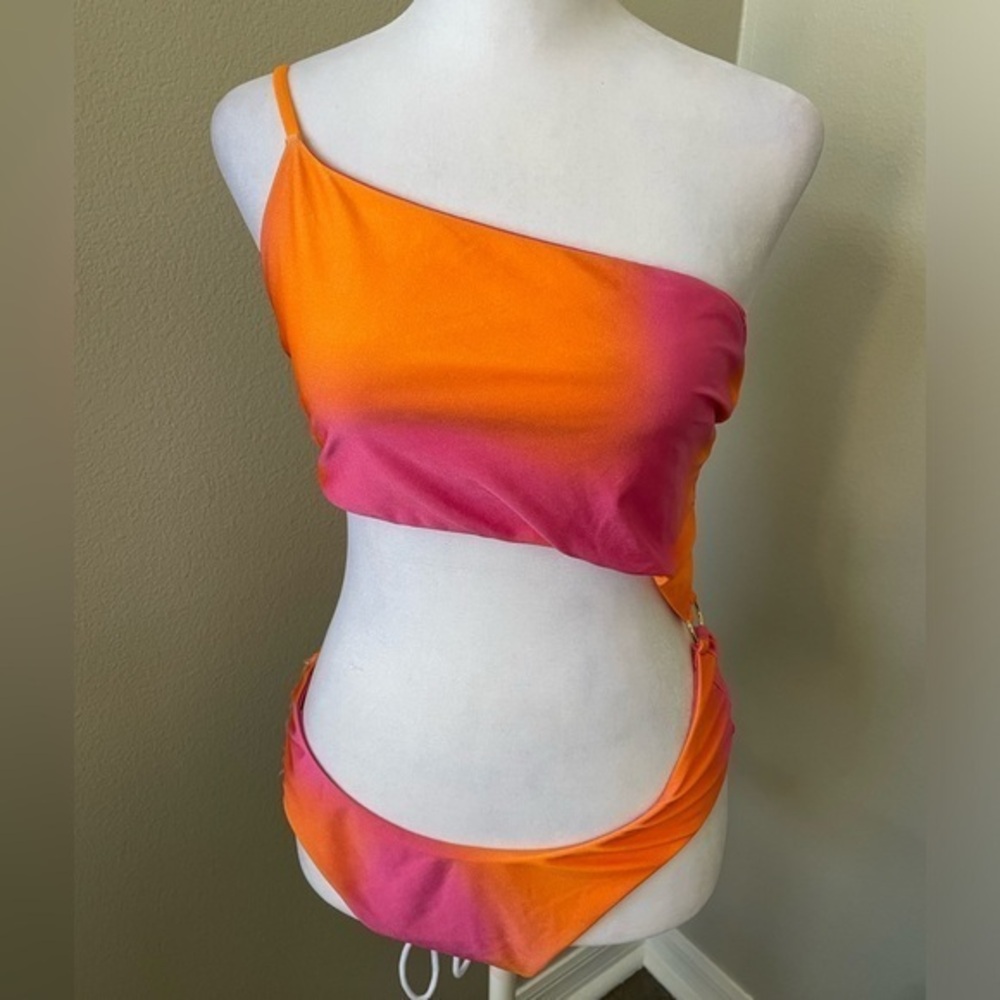 BRAND NEW pink and orange swimsuit size 14
